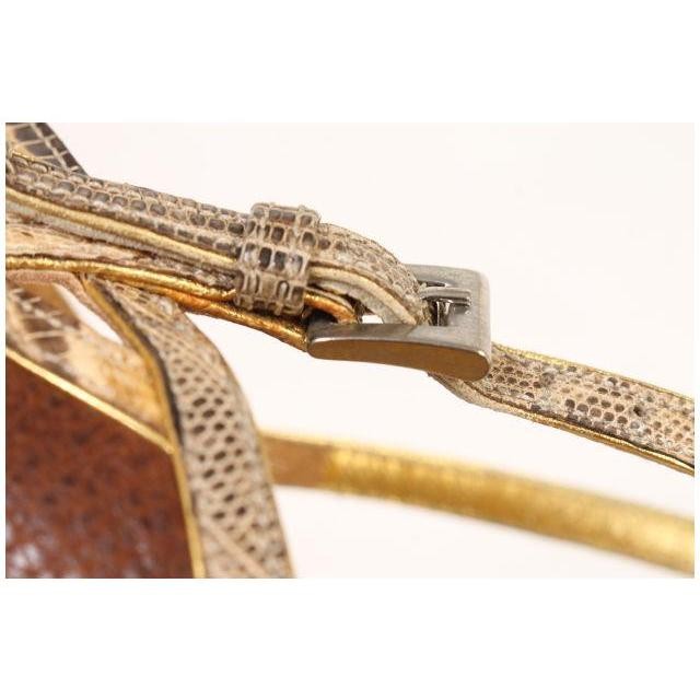PRADA Open Toe Python Ankle Strap Sandals Leather… - image 8