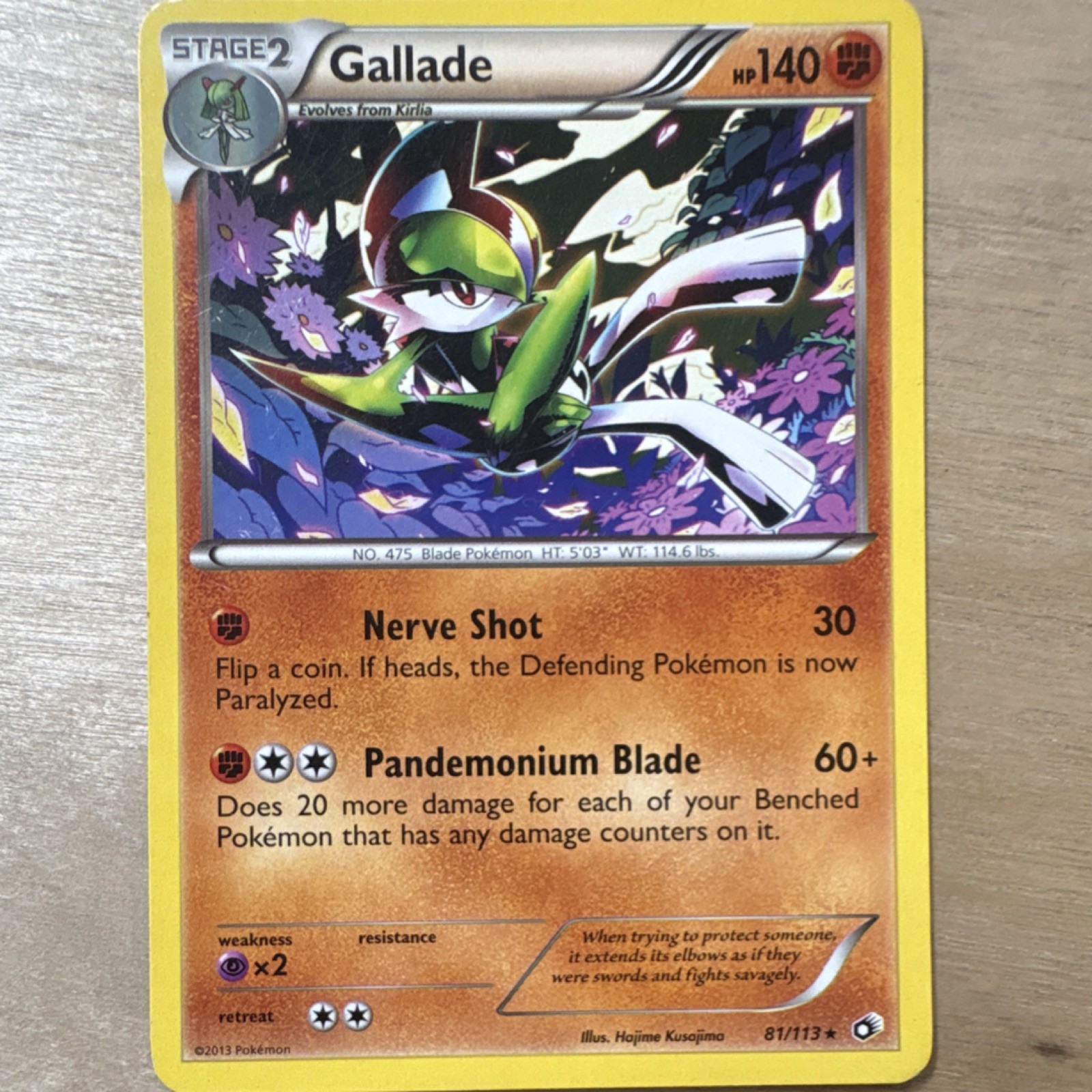 Gallade 81/113 Legendary Treasures Regular Rare LP