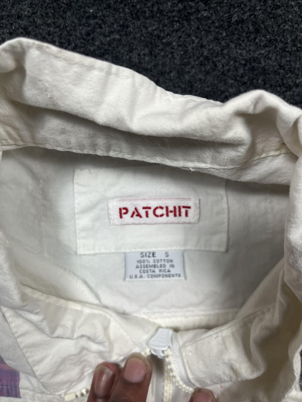 PATCHIT Jacket Mens Small Multicolor Plaid Patchw… - image 5