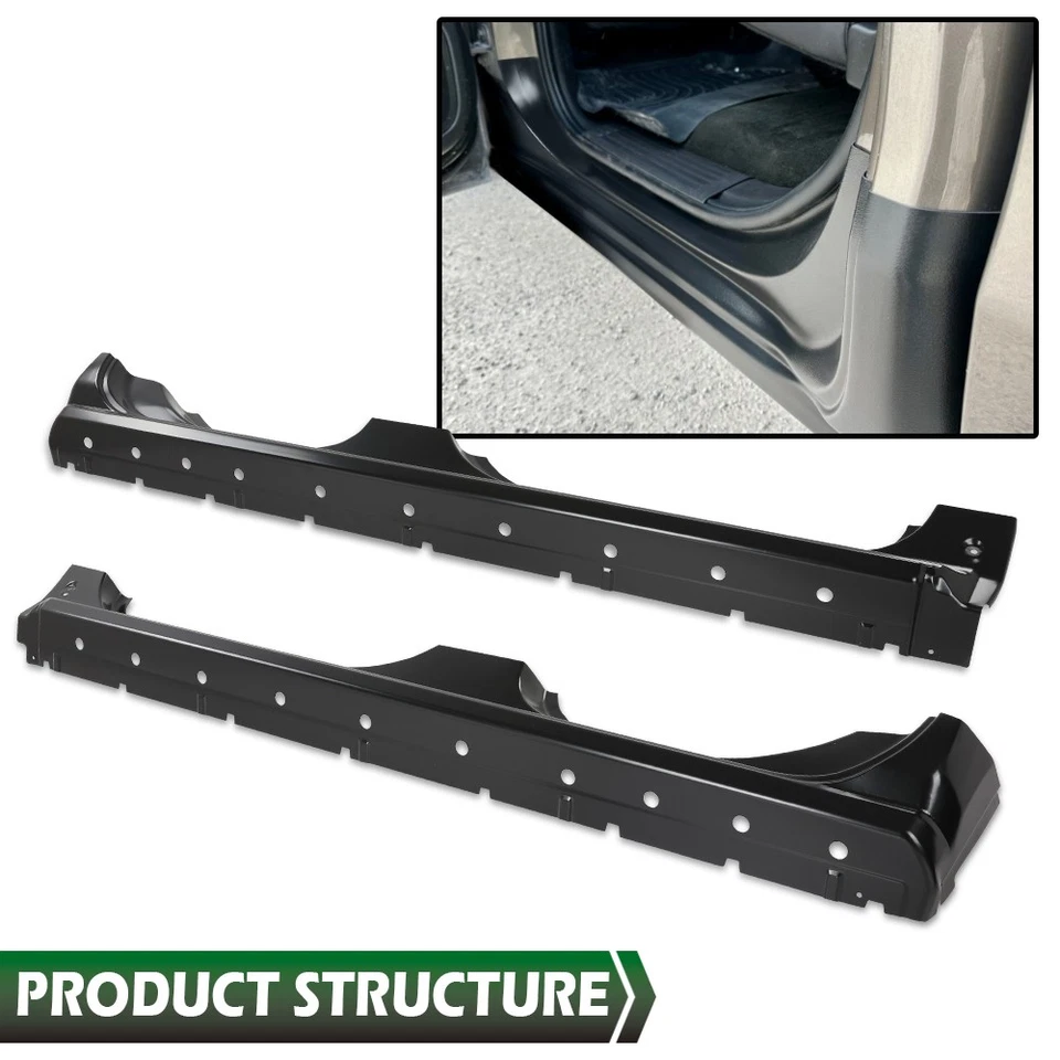 Rocker Panel Fit For 2014-2018 Chevy GMC Pickup Silverado Sierra Extended Cab - Image 4 of 4