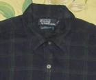 Vtg Polo RALPH LAUREN Marlowe Wool Cotton Blend Tartan Plaid Shirt XL