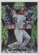 2019 Panini Prizm Tier II Lime Green Donut Circle 99/199 Miguel Andujar #110 0cv