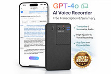 64G Digital AI Voice Recorder Free Transcribe Summarize 107 Language Translator