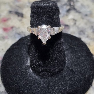 1.09 Total Carat Diamond And White Gold Ring