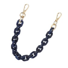 Acrylic Purse Strap 15 Inch Purse Strap Luxury Handbag Dark Blue/White