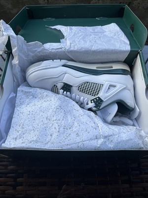 Air Jordan 4 Retro ''Oxidized Green'' Men's Shoes White-Neutral Grey FQ8138-103