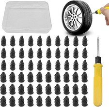 60Pcs Rubber Tire Nail Repair Kit Screw In Tire Plugs for Car Truck SUV Van