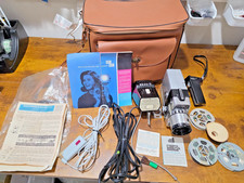 Yashica Super 8 50 Movie Camera Untested w/ Case Reels GE Light Accessories