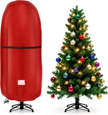 Christmas Tree Cover Up To 6 FT Storage Bag Red Dust Proof Protection Sack