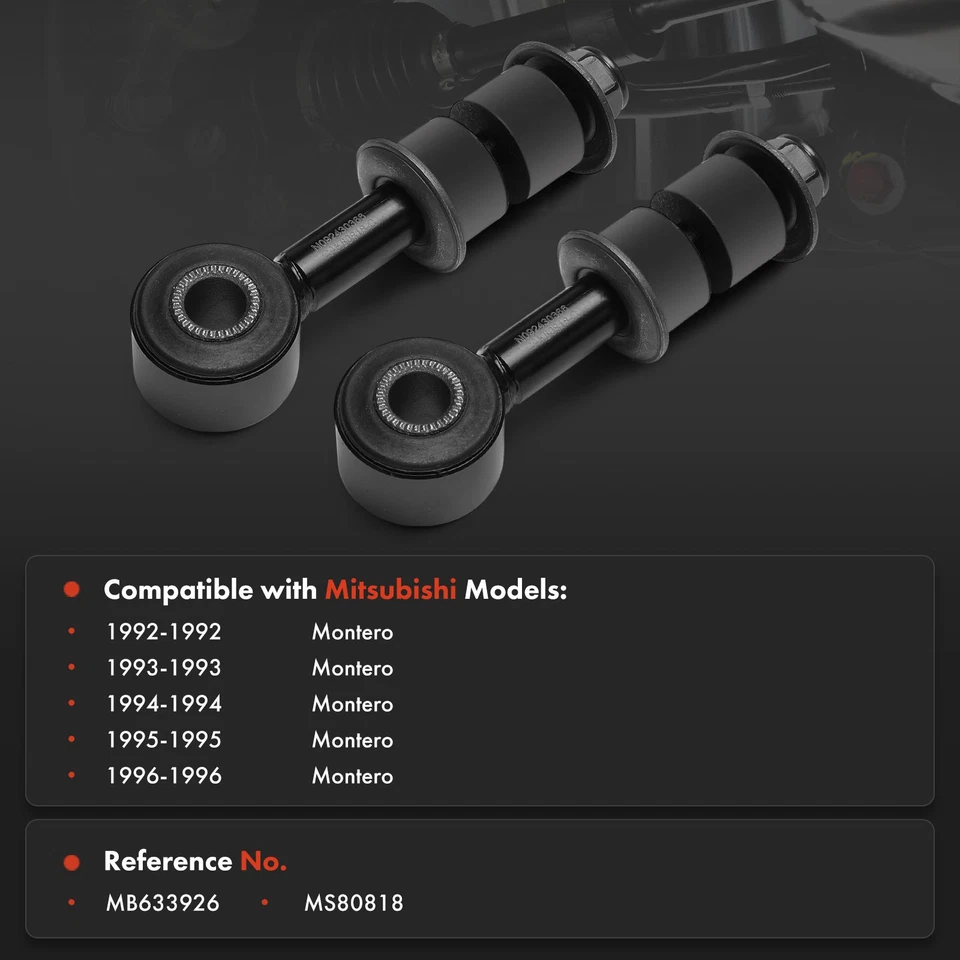 Kit de 2 barras estabilizadoras de suspensión delantera para Mitsubishi Montero 1992 1993-1996 Foto 2 de 4