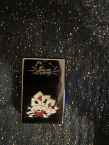 SAILOR JERRY RUM LIGHTER Tattoo Designs Poker Cards LUCKY Limited Edition 2006
