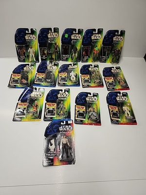 #ad Star Wars Action Figures The Power Of The Force Mixed Lot Of 15 Damaged Card $60.00