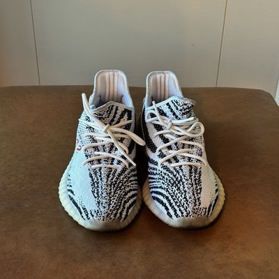Adidas Yeezy Boost 350 V2 Zebra White Black Red Mens Size 11