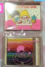 Sanrio Little Twin Stars Color Pencils Sketchbook 1976 Vintage Pastel Japan