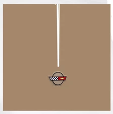 NEW! Tan Carpet Deck MAT 1984-1996 Corvette With Embroidered Circle Emblem Logo 