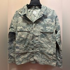 USAF Tiger Stripe Camo Military Utility Jacket ABU Pattern Size 40R Camping