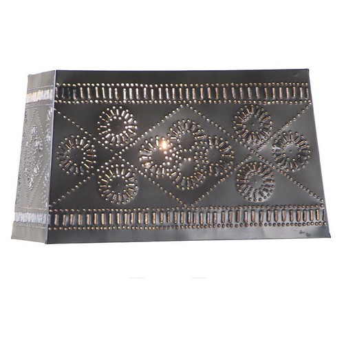 Rectangular Candle Mold Shade | Smokey Black | 8x14.75x16.5" | Tin Design - Picture 2 of 2