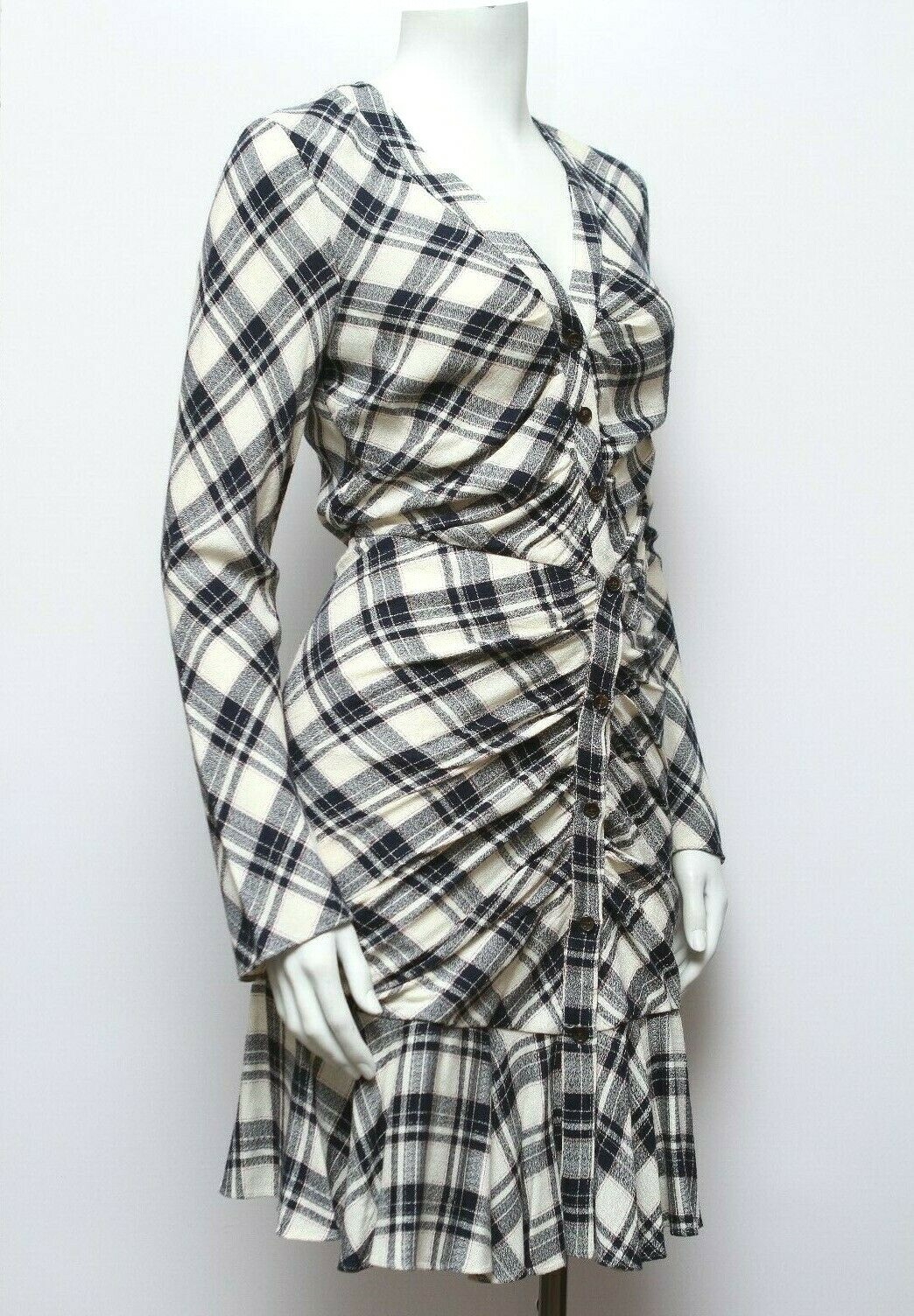 FILA Abito in pliad increspato Veronica Beard Rowe nuovo senza etichette taglia 2 vendita al dettaglio $495