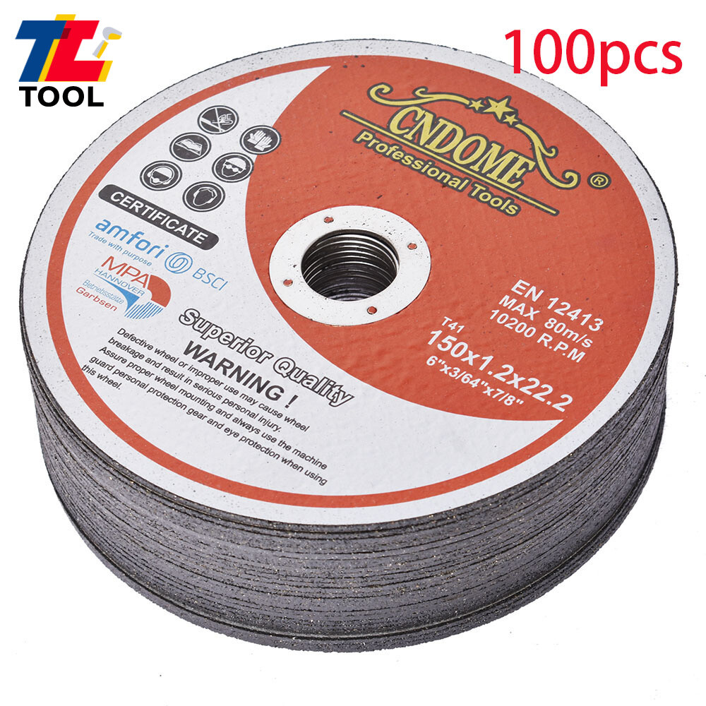 100-Pack 6"x7/8" Cut-off Wheel - Metal & Stainless Steel Cutting Discs