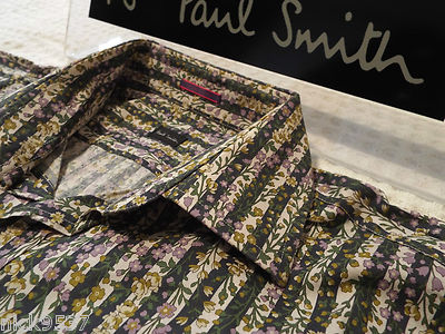 PAUL SMITH Mens Shirt   Size 16'' (CHEST 44'')  RRP £95+   FANTASTICALLY FLORAL