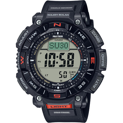CASIO PRO TREK PRG-340-1JF Climber Line Compass Solar Digital Watch Black 51.7mm