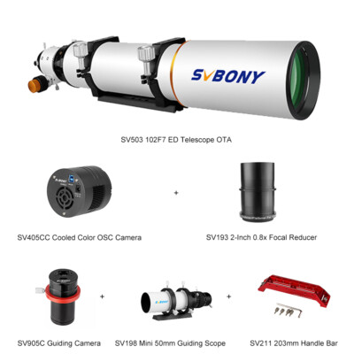 SVBONY SV503 102ED Telescope Deep Sky Photography Kit with Acces（6 piece set）