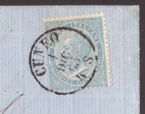 Italia Regno, 15 c. DLR su lettera da Cuneo del 1 dicembre 1863 -GI06 - Foto 2 di 4