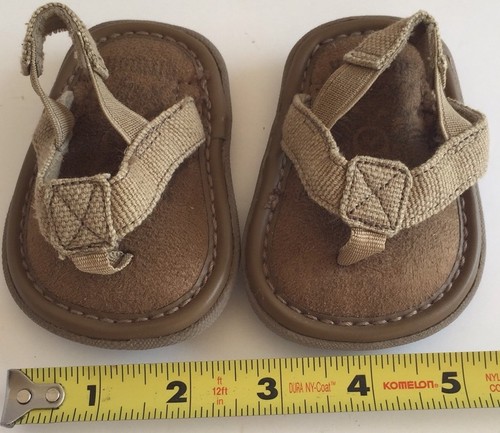 KIDS AIRWALK Brown Leather Sandals Size 2W Very Good Condition!! - Picture 3 of 4