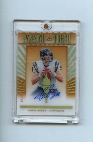 DREW BREES 2022 PANINI CLEARLY DONRUSS PASSING THE TORCH AUTO /99 CHARGERS