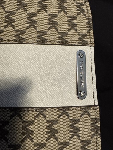 Michael Kors Brown/Tan Signature MK Logo Belt Bag Waist Fanny Pack New S/M - Picture 2 of 4
