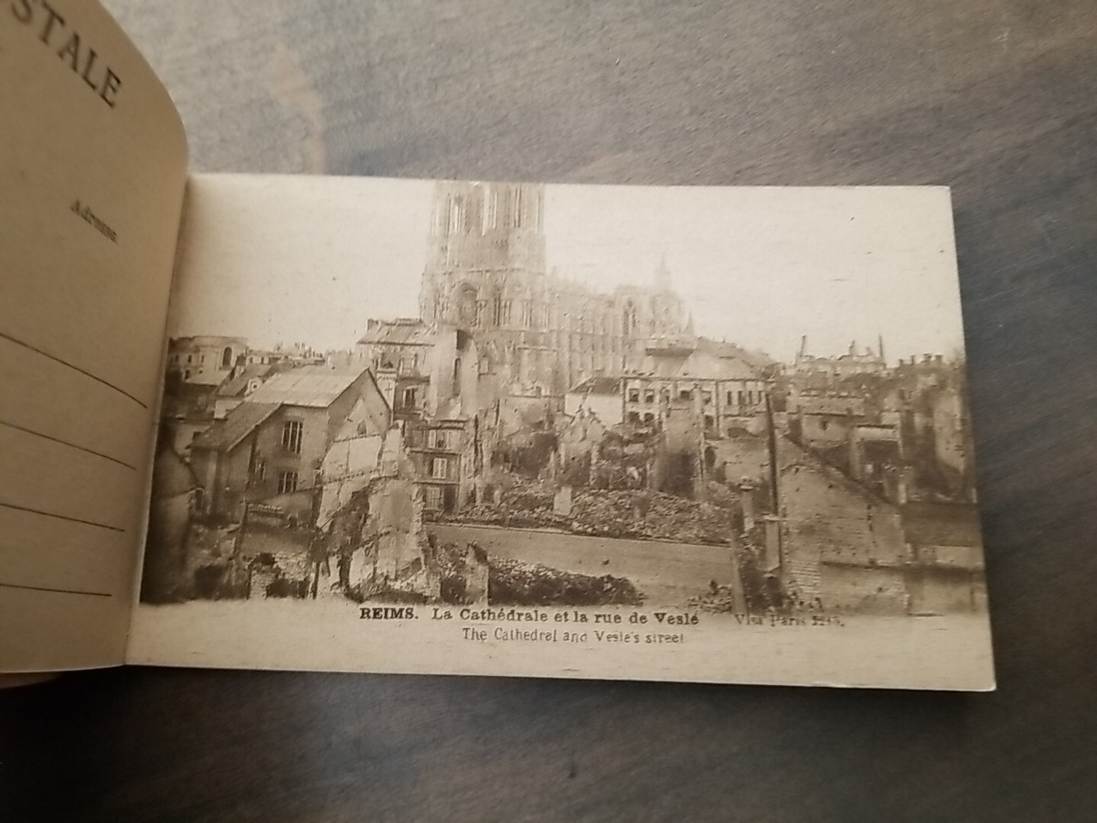 Reims Book of 19 Postcard World War 1 WW1 France Detachable | eBay