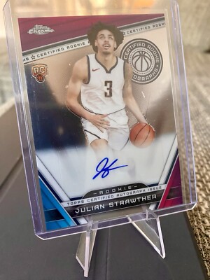 Topps Chrome Julian Strawther Denver Nuggets Cert. Rookie Auto #CRA-JS - NEW