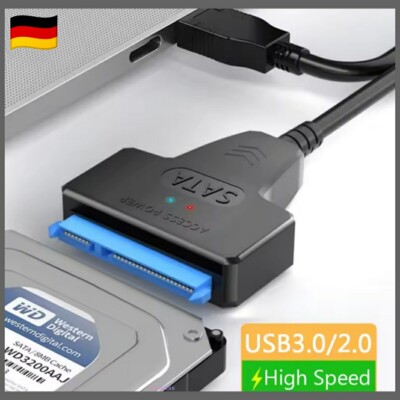 USB 3.0 zu SATA Adapter Kabel mit UASP Support für HDD SSD Festplatten 2.5 Zoll 