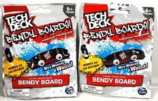 Tech Deck Bendy Board RUBBERIZED FINGERBOARD BLIND BAG x2, New, See Pics/Descr.