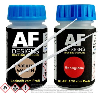 Für Saturn WA641H Medium Oak Lackstift Klarlack Lacktupfer Autolack Set