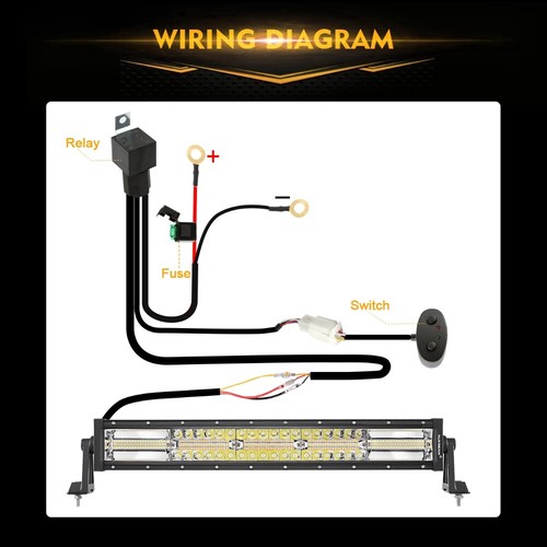 Auxbeam 22" LED Work Light Bar Dual Color 6Modes Flash For 97-06 Jeep Wrangler - Picture 8 of 12