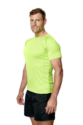 Mens Gym T-Shirt Active Performance Wicking Cool Running Top Fitness Breathable - Picture 14 of 42