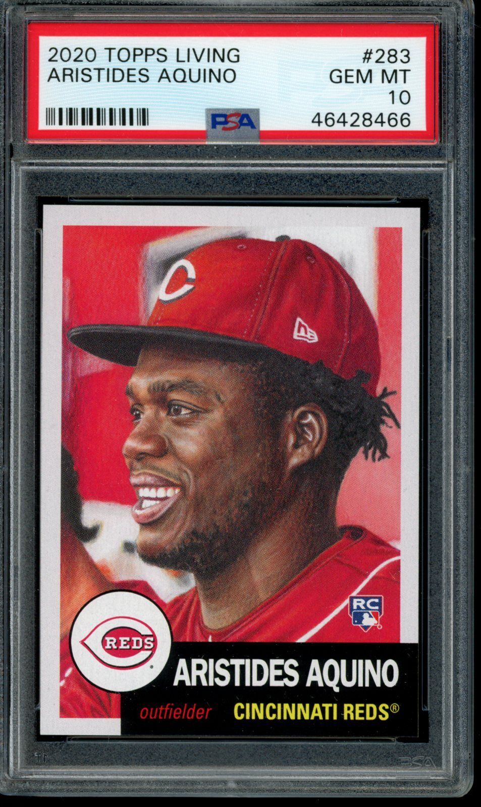 2020 Topps Living Set #283 Aristides Aquino PSA 10 Gem Mint RC Rookie 46428466