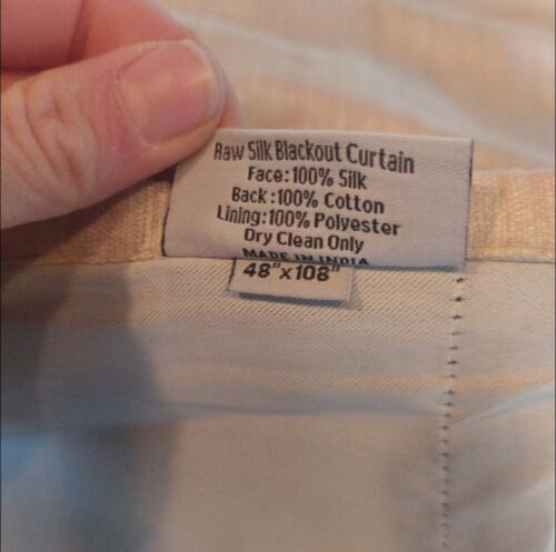 NWT! Quince Raw Silk Sand Blackout Curtains Set Of 2! 48"x108" (A13) - Picture 10 of 13