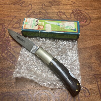Vintage Gutmann Cutlery  Explorer 11-344 Folding Knife Micarta Handles-Japan