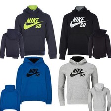Nike Boys Hooded top Junior Kids SB Sweatshirt Fleece Top pool over hood