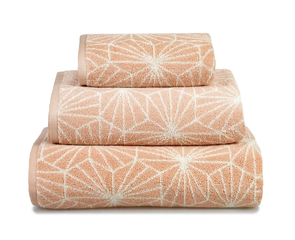 Geometric Design Towels - 100% Cotton, Luxury Hand Bath Towels Sheet Super Soft