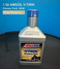 AMSOIL V-Twin Primary Fluid 1 Qt – Synthetic Oil – Harley Primary – Free Ship