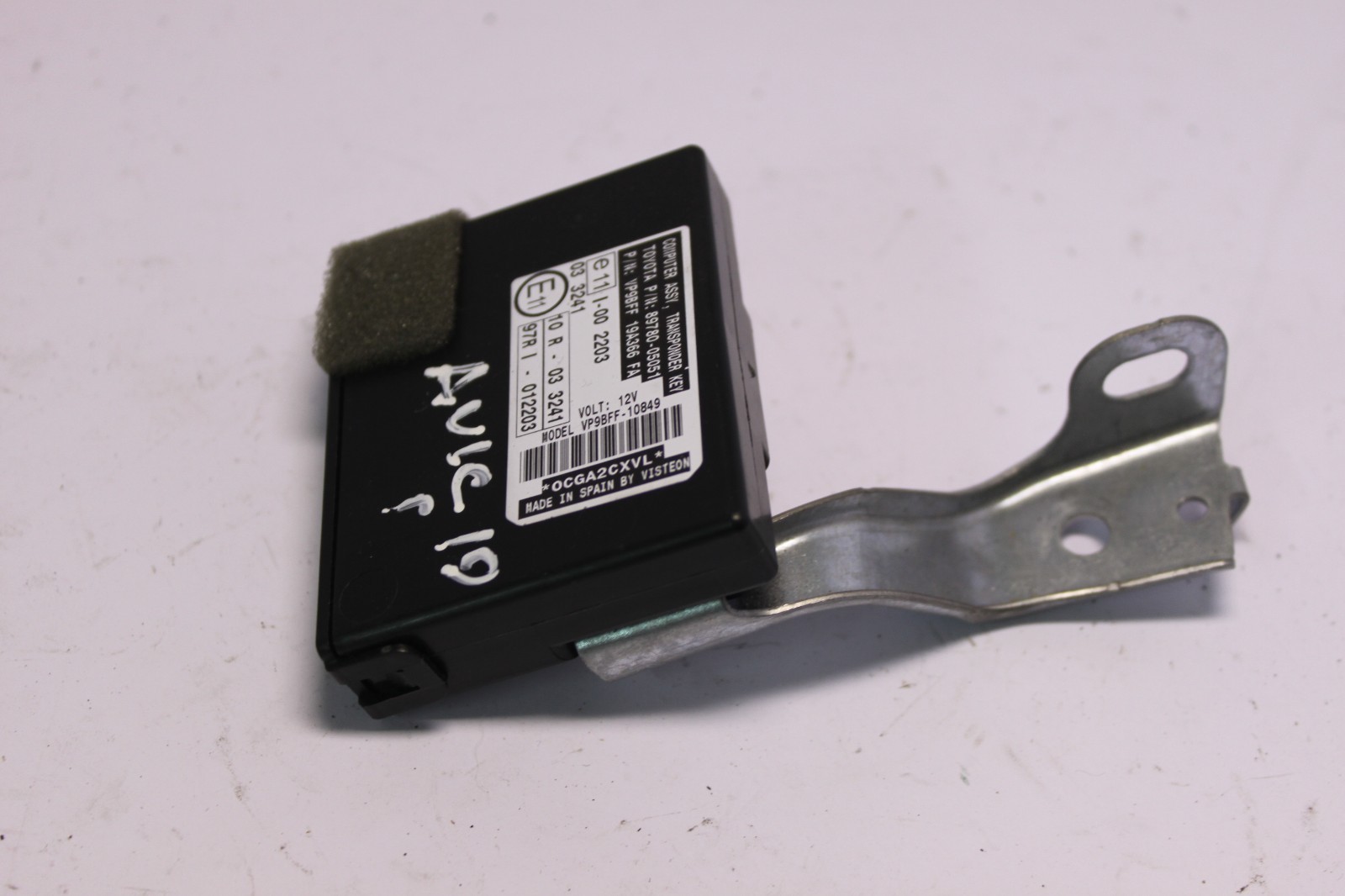 3764 Toyota Avensis '10 T27 RHD Computer Assy Transponder Key ECU
