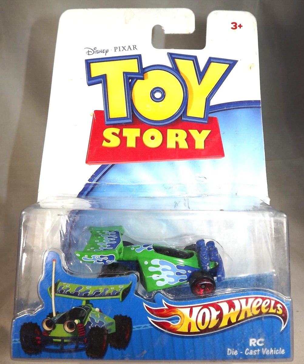 2010 Hot Wheels Disney Pixar Toy Story RC Car Green w Red 5 Spoke