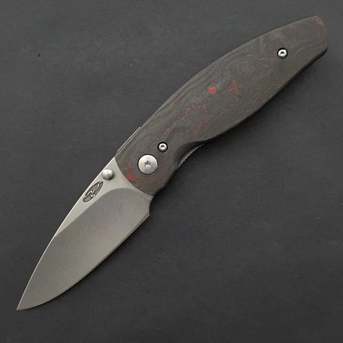 TRM Neutron 2 - Lava Camo Carbon 3D - Mike Irie Hollow Ground Magnacut Blade New