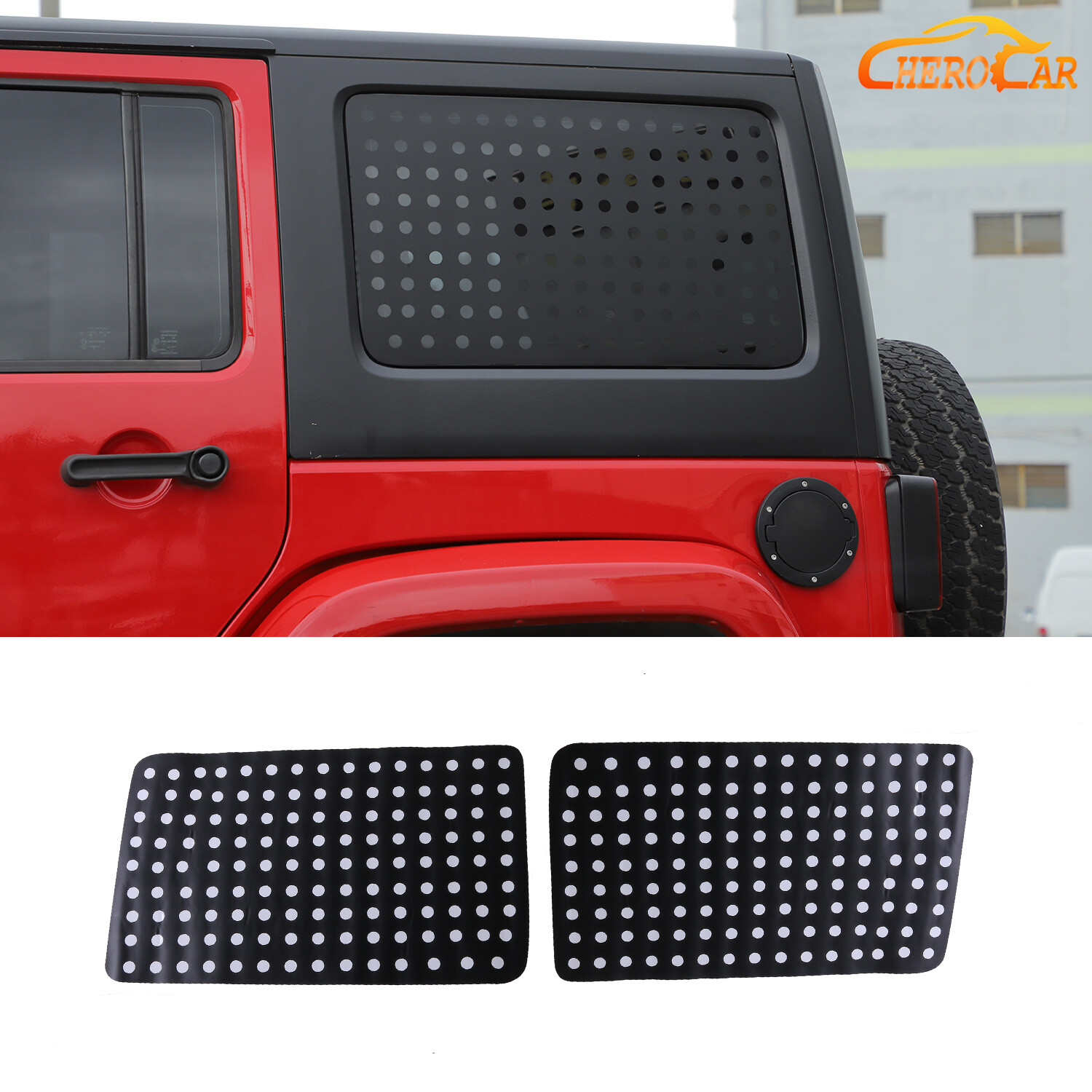 Rear Window Triangle Sticker Trim For Jeep Wrangler JK 4Door 2011-18 Accessories