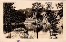 Vintage RPPC Postcard Lodge on Sylvan Lake Black Hills South Dakota SD     20736