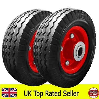 KETOBARROW PACK OF 2 X 6" PU Castor TROLLEY WHEELS 12 MM ROLLER BEARINGS METAL CENTRE (6X2)