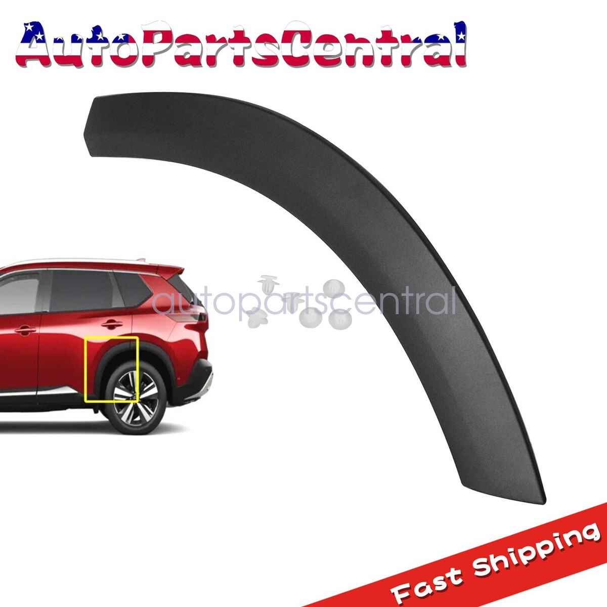 Rear Driver Side Door Trim Flare Molding For 2021-2023 Nissan